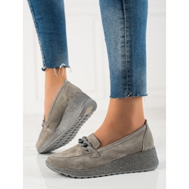 Filippo Richelieus En Cuir Sur La Plateforme gris 2 Filippo Richelieus En Cuir Sur La Plateforme gris 2