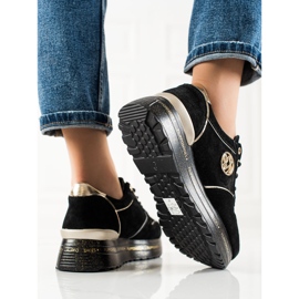 Filippo Baskets mode en cuir noir 2