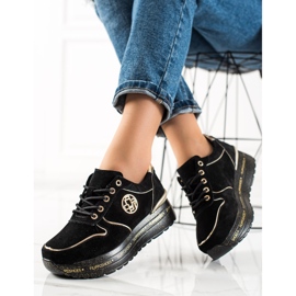 Filippo Baskets mode en cuir le noir 1