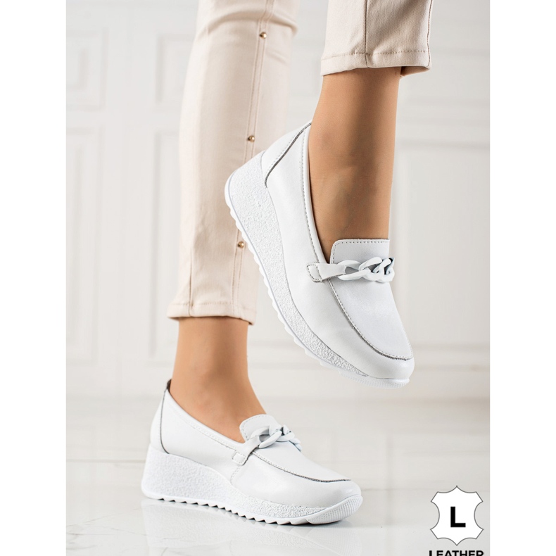 Filippo Richelieus En Cuir Sur La Plateforme blanc 1