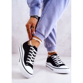 S.Barski Baskets nouées Menifee noires pour femmes 2