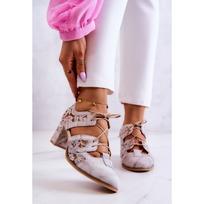 Bottes en Cuir pour Femme Maciejka 05328-04 Beige 1