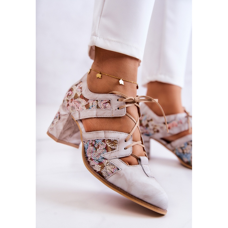 Bottes en Cuir pour Femme Maciejka 05328-04 Beige 2