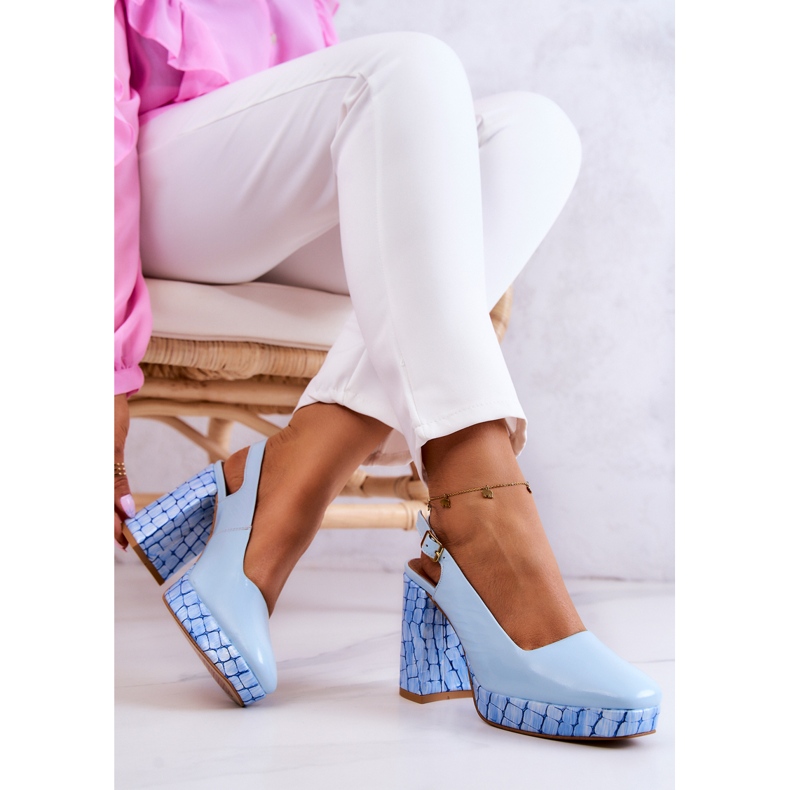 Sergio Leone Escarpin Cuir Maciejka 05441-06 Bleu 1