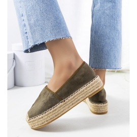 Espadrilles ajourées Capelle vertes 2