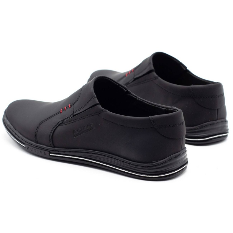 Polbut Mocassins masculins insérés à partir du cuir 334 noir le noir 2 Polbut Mocassins masculins insérés à partir du cuir 334 noir le noir 2
