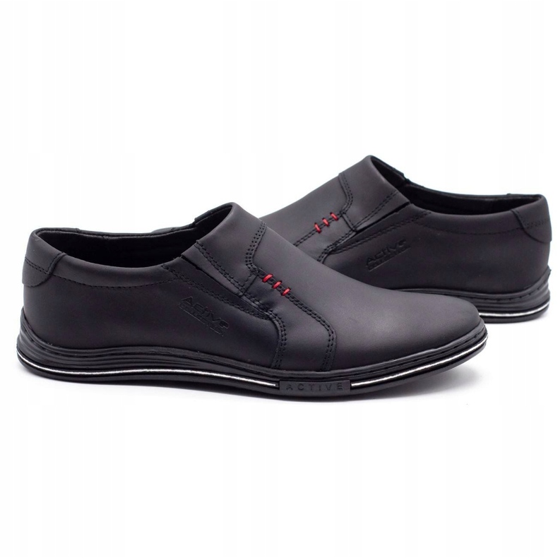 Polbut Mocassins masculins insérés à partir du cuir 334 noir le noir 5 Polbut Mocassins masculins insérés à partir du cuir 334 noir le noir 5