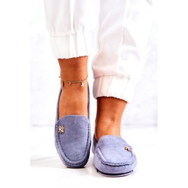 PS1 Mocassins en Daim pour Femme Bleu Madelyn 4
