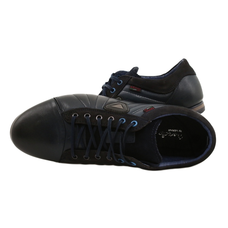 Lemar Chaussures cuir homme 1615 bleu marine 5