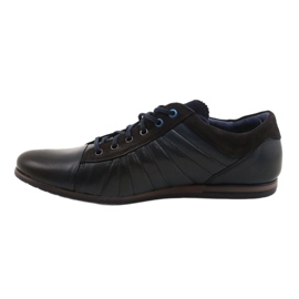 Lemar Chaussures cuir homme 1615 bleu marine 1