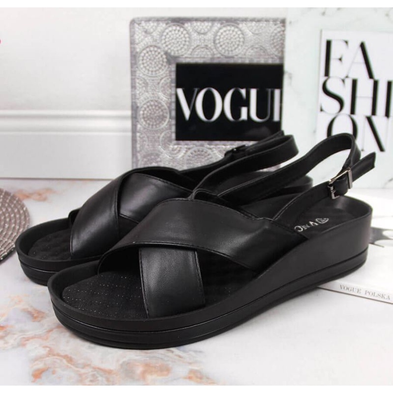 Sandales compensées Vinceza W JAN117A noires le noir 2