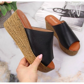 Chaussons compensés Vinceza W JAN98A noir 1