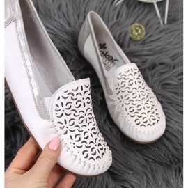 Rieker W RKR522 mocassins ajourés blanc blanche 1