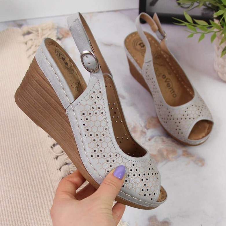 Netex Sandales compensées eVento W EVE349C grises 1