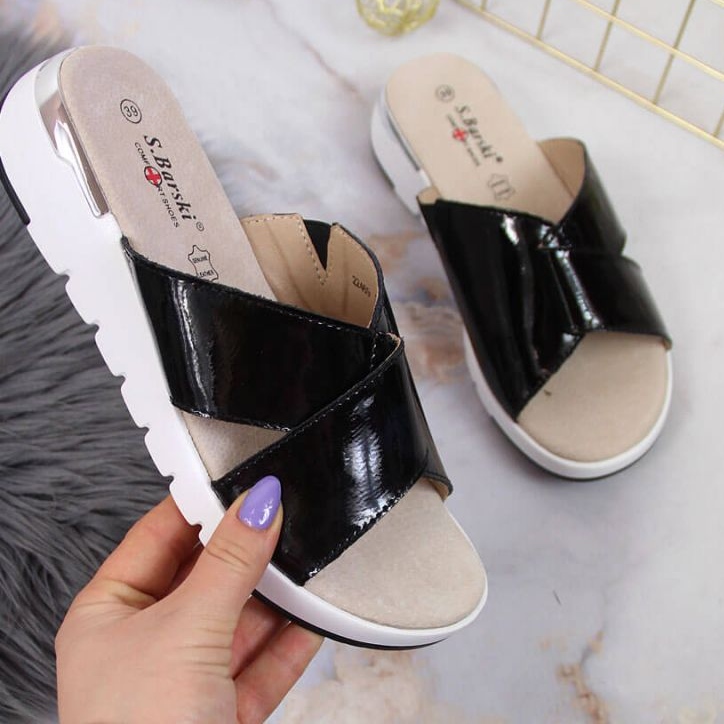 Chaussons vernis S. Barski W OLI159A noir le noir 1 Chaussons vernis S. Barski W OLI159A noir le noir 1