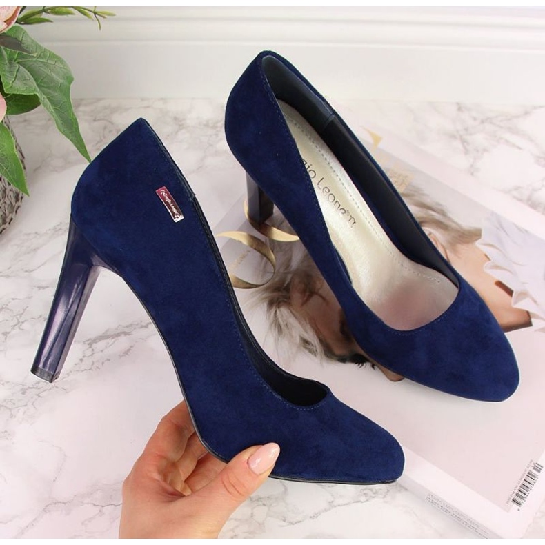 Escarpins en daim Sergio Leone W SK3AP bleu marine 1