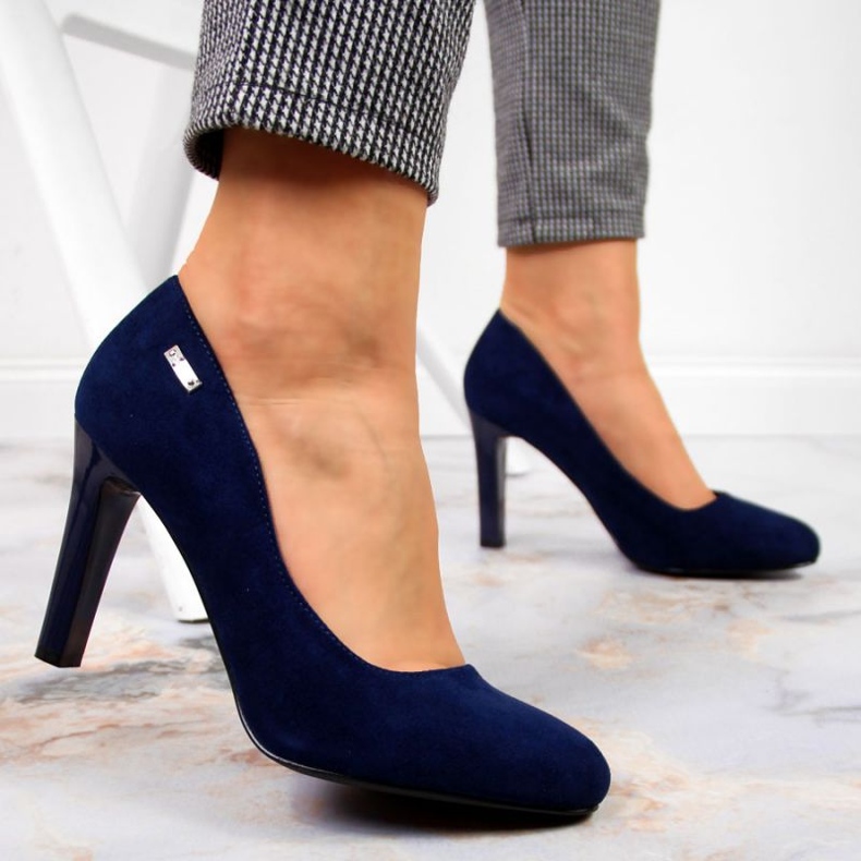 Escarpins en daim Sergio Leone W SK3AP bleu marine 2