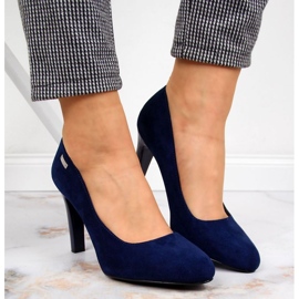 Escarpins en daim Sergio Leone W SK3AP bleu marine 3