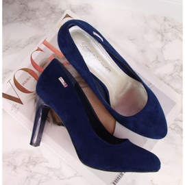 Escarpins en daim Sergio Leone W SK3AP bleu marine 4