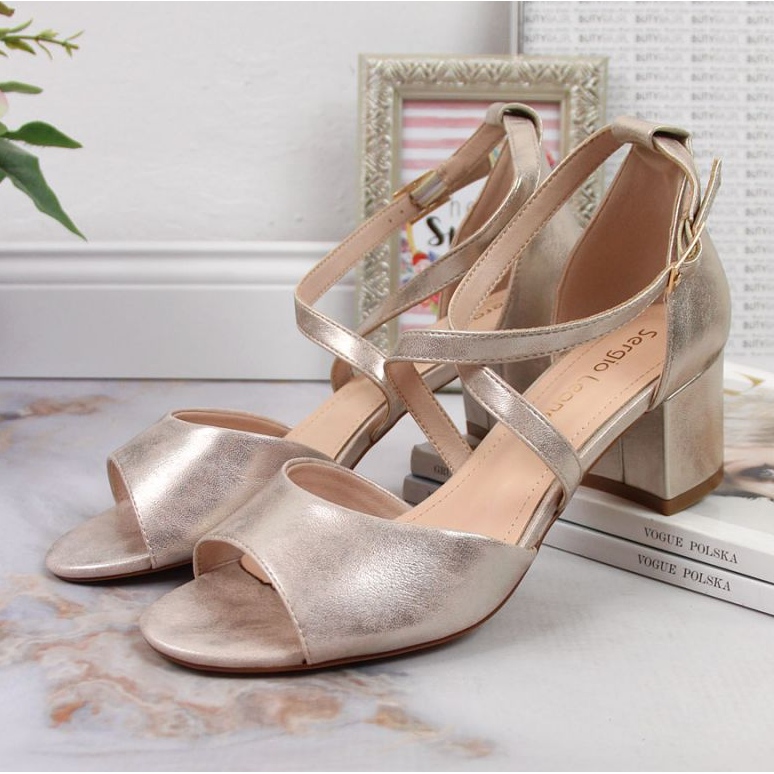 Sandales sur le poteau de Sergio Leone W SK367B or doré 2