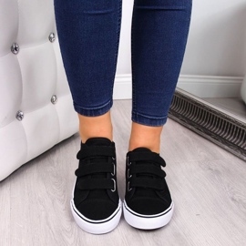 Baskets en textile avec velcro Atletico W ATC336B noir le noir 3