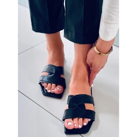 Claquettes à semelle carrée Nitya Noir le noir 1