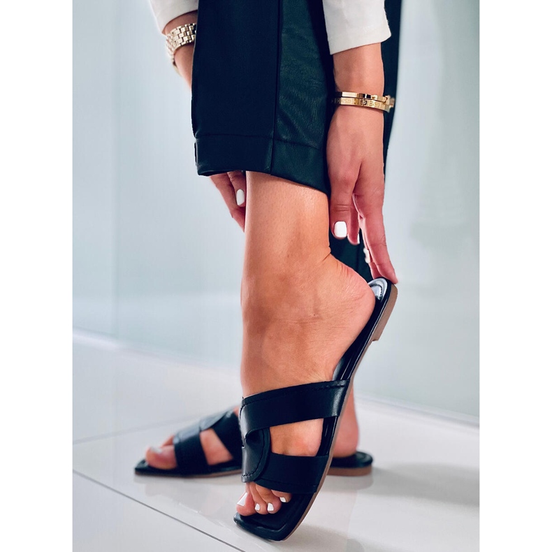 Claquettes à semelle carrée Nitya Noir 2