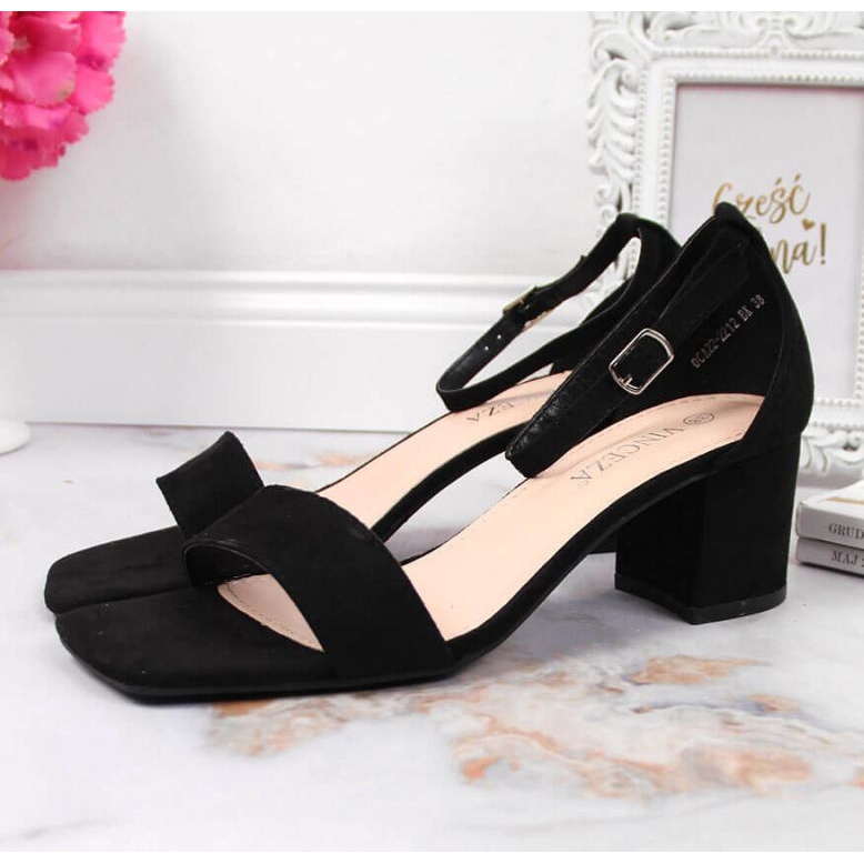 Sandales noires sur le poste Vinceza W JAN107A le noir 2