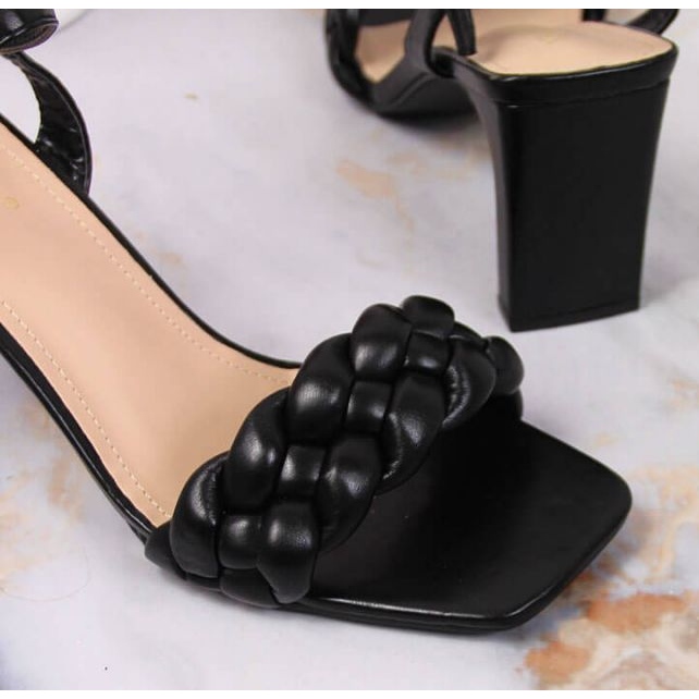 Sandales noires à talons Vinceza W JAN114A 2