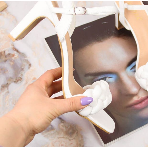 Sandales à talons Vinceza W JAN114B blanc blanche 1