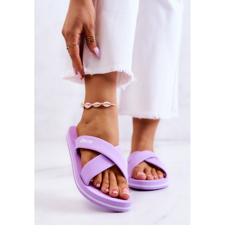 Chaussons Mousse Femme Big Star JJ274A340 Violet 1