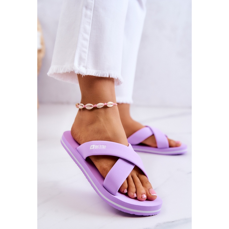 Chaussons Mousse Femme Big Star JJ274A340 Violet 2
