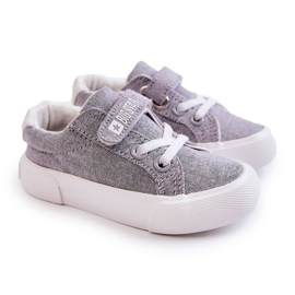 Baskets Basses Enfant Avec Velcro Big Star JJ374107 Gris 1