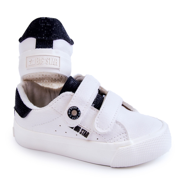 Baskets Enfant Avec Velcro Big Star JJ374108 Blanc-Noir 2