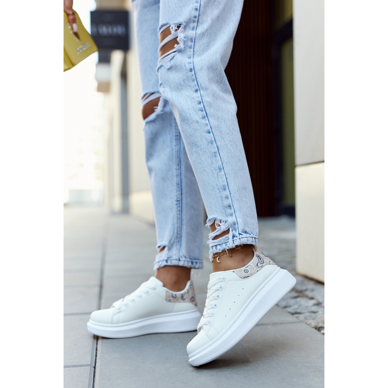 FE1 Chaussures de sport classiques pour femme blanches et beiges Meleris 2 FE1 Chaussures de sport classiques pour femme blanches et beiges Meleris 2