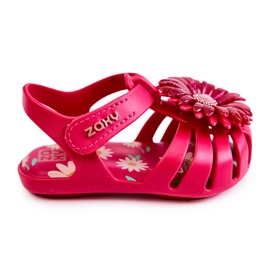 Sandales Enfant Avec Velcro Parfumées ZAXY JJ385030 Rose foncé 2
