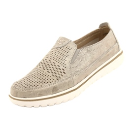 Chaussures de sport confortables sur la plateforme Jezzi 20PB08-1653 beige doré 4