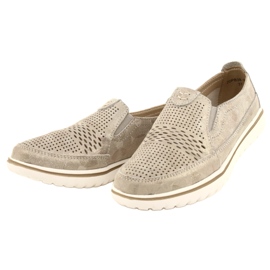Chaussures de sport confortables sur la plateforme Jezzi 20PB08-1653 beige d'or 3
