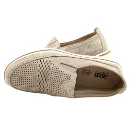 Chaussures de sport confortables sur la plateforme Jezzi 20PB08-1653 beige doré 6