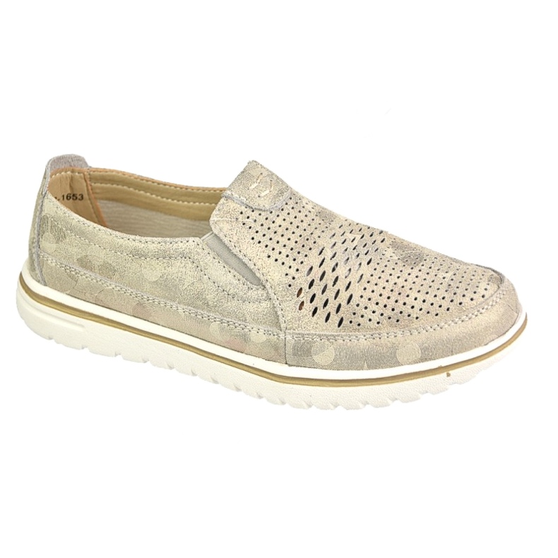 Chaussures de sport confortables sur la plateforme Jezzi 20PB08-1653 beige d'or 1