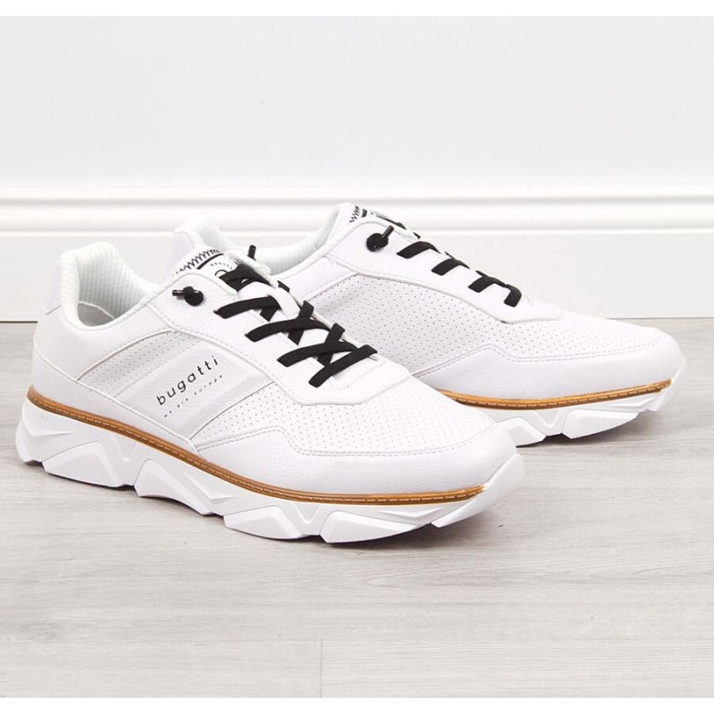 Chaussures de sport décontractées Bugatti M JJ153186 blanc blanche 1 Chaussures de sport décontractées Bugatti M JJ153186 blanc blanche 1