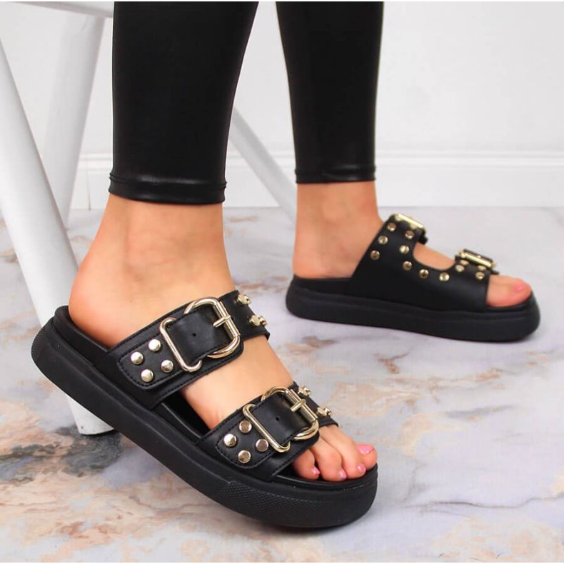 Chaussons avec rivets Bugatti JJ253070 W INT1720A noir le noir 2