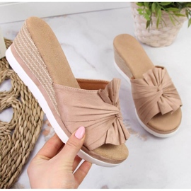 Chaussons compensés Potocki W WOL71B beige 1