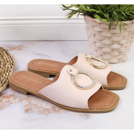 Chaussons avec décoration Potocki W WOL74B beige 2 Chaussons avec décoration Potocki W WOL74B beige 2