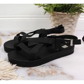 Zaxy W INT1706 sandales romaines en caoutchouc noir le noir 2
