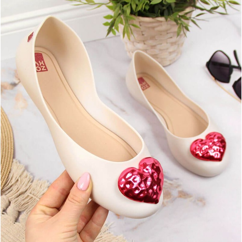 Ballerines Meliski avec coeur Zaxy W INT1711A beige 1