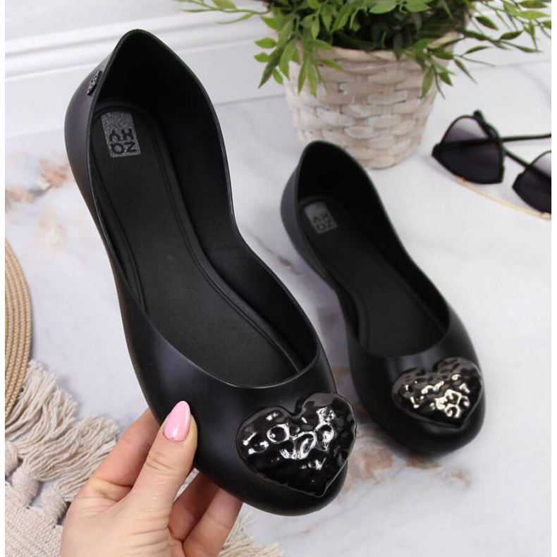 Ballerines Meliski avec coeur Zaxy W INT1711B noir le noir 1