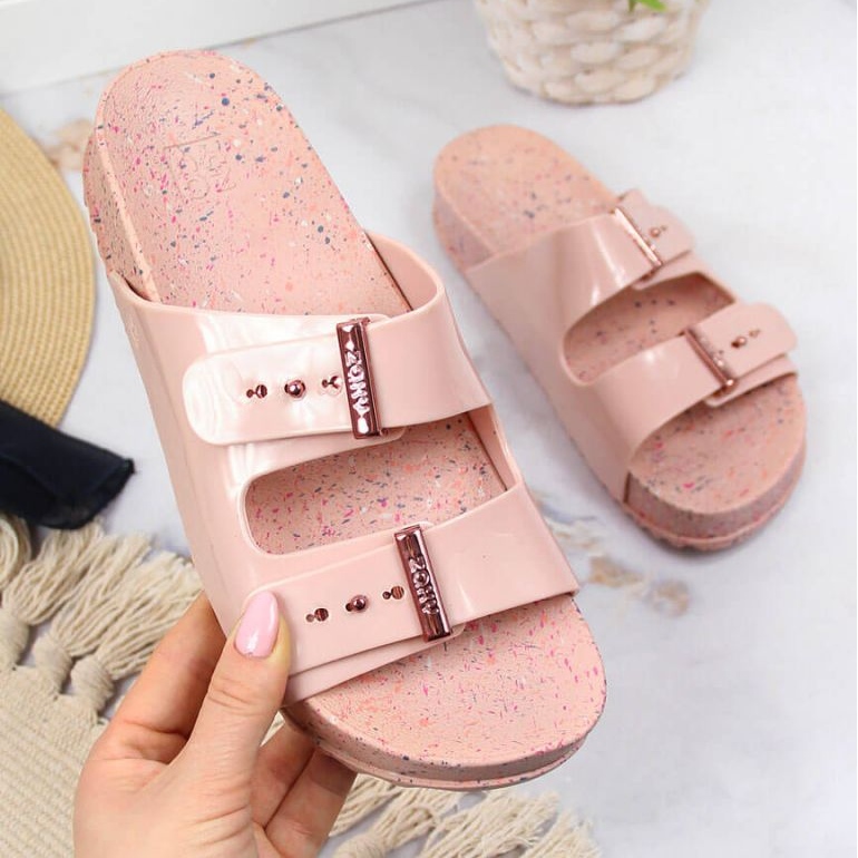 Chaussons de plage caoutchouc Zaxy W INT1713 rose poudré 1