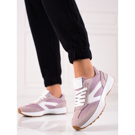 TRENDI Chaussures de sport classiques violet rose 1