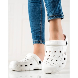 TRENDI Tongs blanc clair 1